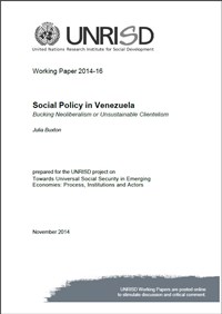 Social Policy in Venezuela: Bucking Neoliberalism or Unsustainable Clientelism